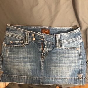 Y2k lowrise denim miniskirt size 1/2